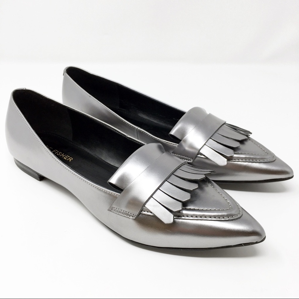 Marc Fisher Fringe Pointed Loafers
